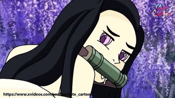 Nezuko and Tanjiro's passionate anime hentai practice